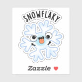Snowflaky Funny Snow Flake Puff Aufkleber (Blatt)