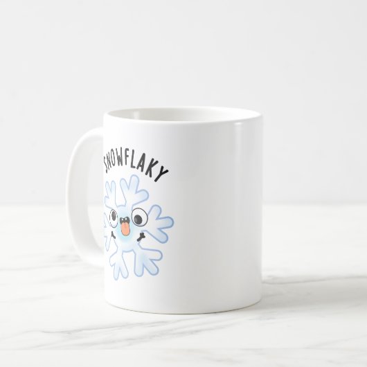 Snowflaky Funny Snow Flake Puff Kaffeetasse (Vorderseite Links)
