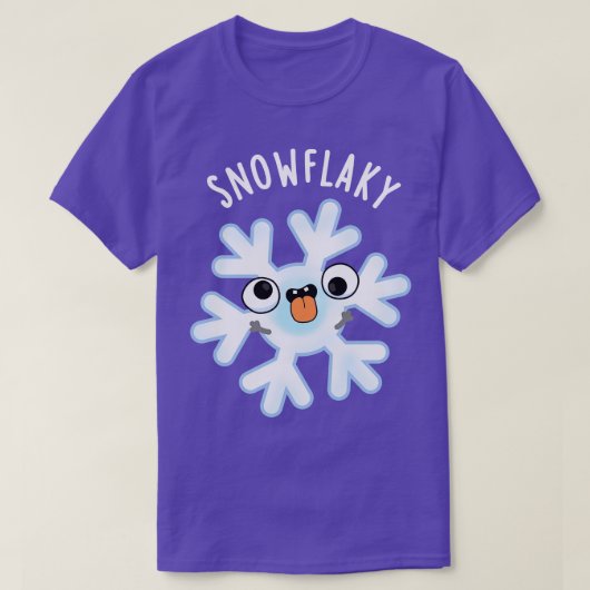Snowflaky Funny Snow Flake Puff T-Shirt (Design vorne)
