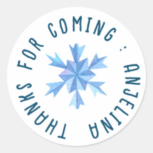 Snowflex-Blue-Kids-Aufkleber Runder Aufkleber