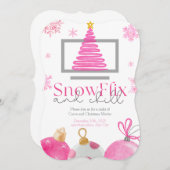 SnowFlix and Chill Christmas Movie Invitation Einladung (Vorne/Hinten)