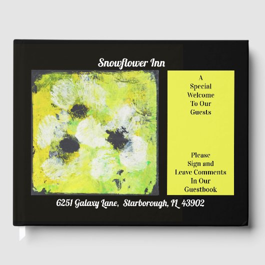 Snowflower Vacation Gästebuch (Vorderseite)