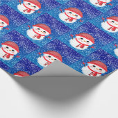 Snowgirl Frohe Weihnachten Geschenkpapier (Ecke)