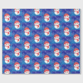 Snowgirl Frohe Weihnachten Geschenkpapier (Flach)