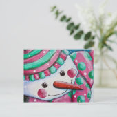 Snowgirl Postkarte (Stehend Vorderseite)