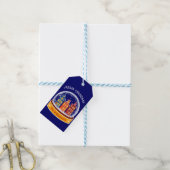 Snowglobe Amsterdam Dorf Weihnachten Geschenkanhänger (Mit Garn)