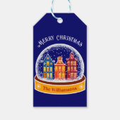 Snowglobe Amsterdam Dorf Weihnachten Geschenkanhänger (Vorderseite)