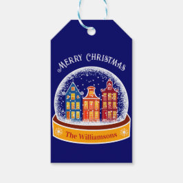 Snowglobe Amsterdam Dorf Weihnachten Geschenkanhänger