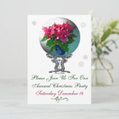 Snowglobe Christmas Party Invitation Einladung (Stehend Vorderseite)