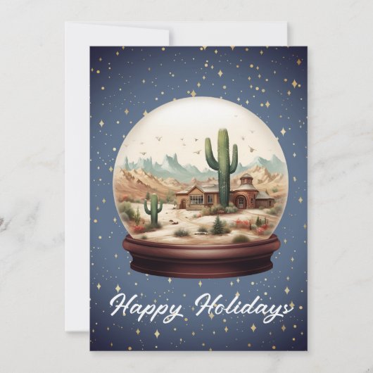 Snowglobe Feiertagskarte (Vorderseite)