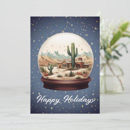 Snowglobe Feiertagskarte (Stehend Vorderseite)