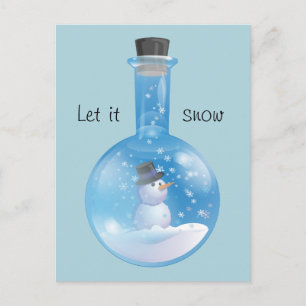 Snowglobe Flask Feiertagspostkarte