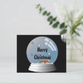 Snowglobe Illustration mit benutzerdefinierter Tex Postkarte (Stehend Vorderseite)