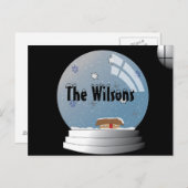 Snowglobe Illustration Postkarte (Vorne/Hinten)