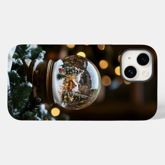 Snowglobe iPhone Case - Ideal für Weihnachten! (Rückseite (Horizontal))