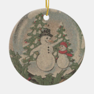 Snowglobe Keramik Ornament