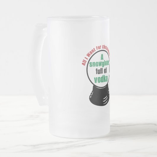 snowglobe mattglas bierglas (Vorderseite Links)