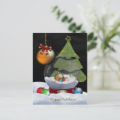 Snowglobe Postkarten (Stehend Vorderseite)