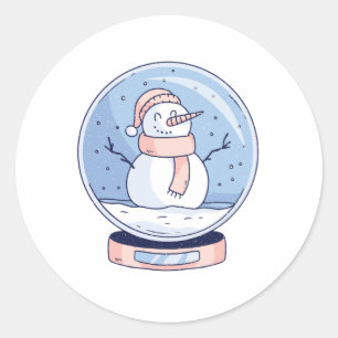 SNOWGLOBE RUNDER AUFKLEBER