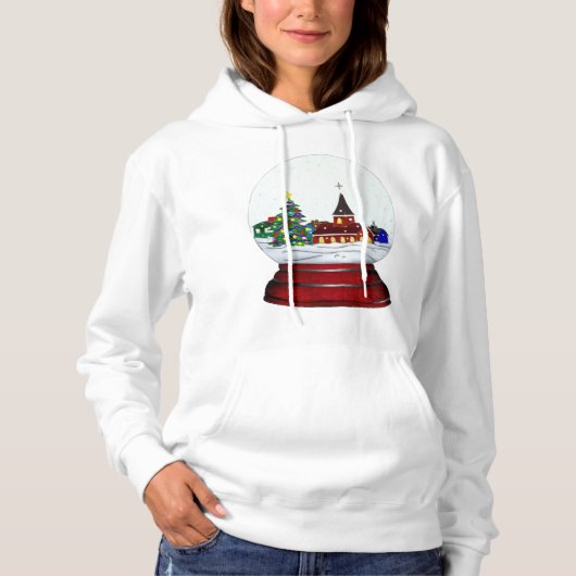 Snowglobe Whimsey Katholischer Urlaub Hoodie (Vorderseite)