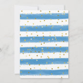 Snowglobe Winter Thema Kinderdusche Einladung (Rückseite)