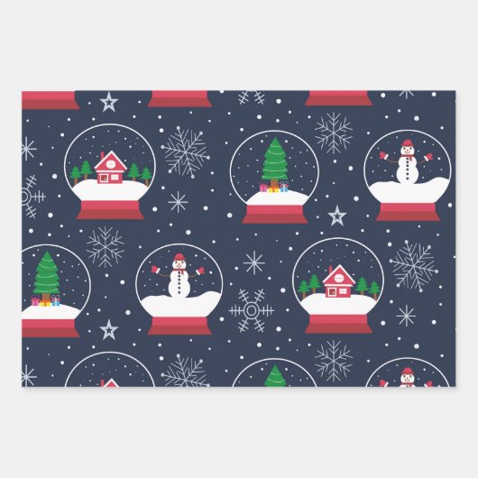 Snowglocke mit Snowman Weihnachten Geschenkpapier Set (Vorderseite)