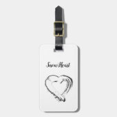 Snowheart Luggage Tag Snowheart Bird Gepäckanhänger (Vorderseite vertikal)