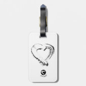 Snowheart Luggage Tag Snowheart Bird Gepäckanhänger (Rückseite vertikal)