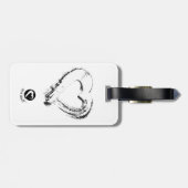 Snowheart Luggage Tag Snowheart Bird Gepäckanhänger (Rückseite horizontal)