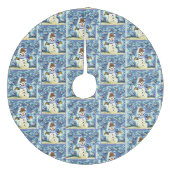 Snowie Snowman Fleece Weihnachtsbaumdecke (Vorderseite)