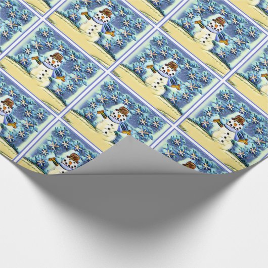 Snowie Snowman Geschenkpapier (Ecke)