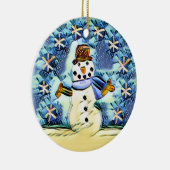 Snowie Snowman Keramik Ornament (Rechts)