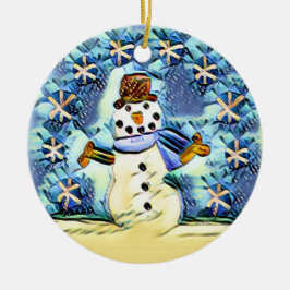 Snowie Snowman Keramik Ornament