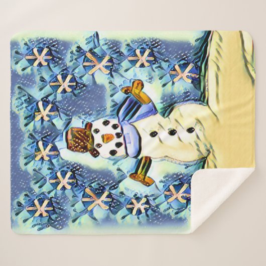 Snowie Snowman Sherpadecke (Vorderseite (Horizontal))