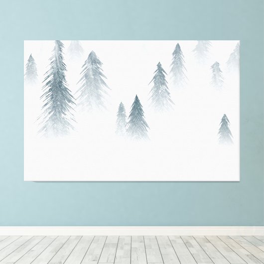 Snowing Forest Leinwanddruck (Insitu (Holzboden))