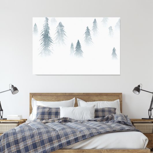 Snowing Forest Leinwanddruck (Insitu (Schlafzimmer))