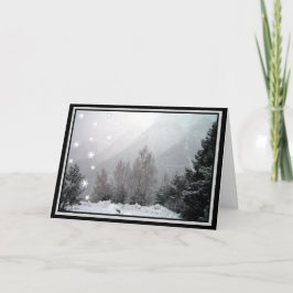 Snowing in the Mountains Christmas Greeting Card Feiertagskarte
