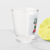 Snowing Red Car Weihnachtsbaum und Geschenke, ZSSP Schnapsglas (Links)