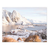 Snowing Village Rustikales Haus Weihnachtsgeschenk Fotodruck (Vorne)