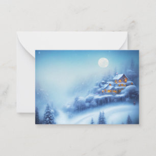 Snowland Wunderland Zuhause Budget Mini Weihnachte Mitteilungskarte