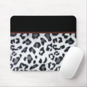 snowleopard mit schwarzer Ordnung Mousepad (Mit Mouse)
