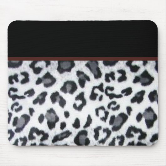 snowleopard mit schwarzer Ordnung Mousepad (Vorne)