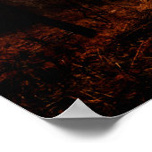 Snowless Wald des drastischen roten nebeligen Poster (Ecke)