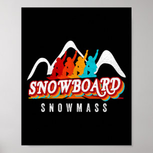 Snowm Snowboarding Co Spaß Skigebiet Lugano Poster