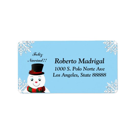 snowmam adressaufkleber (Vorne)