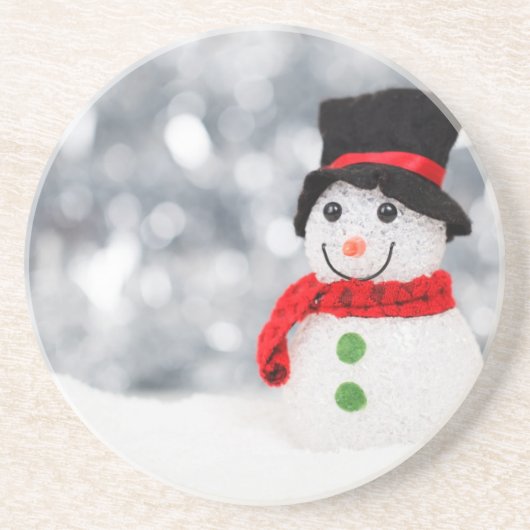 Snowman 002 sandstein untersetzer (Vorne)