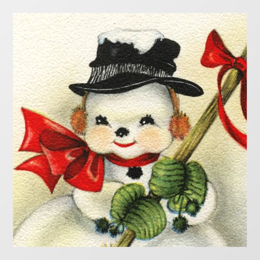 Snowman 004 fensteraufkleber (Blatt)