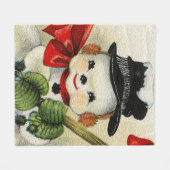 Snowman 004 fleecedecke (Vorderseite (Horizontal))