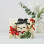 Snowman 004 postkarte (Stehend Vorderseite)