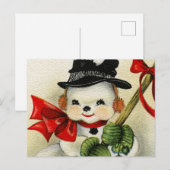 Snowman 004 postkarte (Vorne/Hinten)